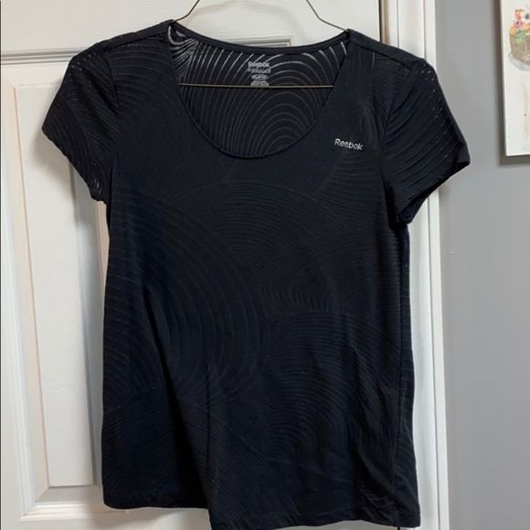 Reebok play dry short sleeve shirt semi sheer swirl design size xs - Picture 1 of 5